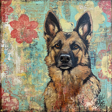 German Shephard Sign, Dog Sign, DCO-13484, Sign For Wreath, 10x10